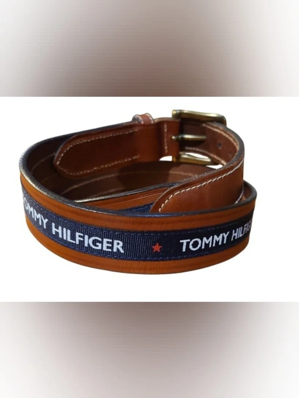 Tommy Hilfiger Leather Inlay Belt